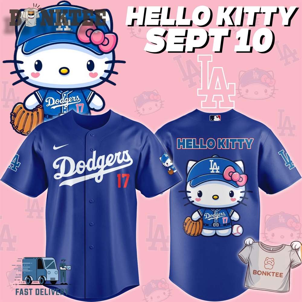 Limited Edition Los Angeles Dodgers X Hello Kitty Sept 10 Baseball Jersey For Fans Limited Edition Los Angeles Dodgers X Hello Kitty Sept 10 Baseball Jersey For Fans