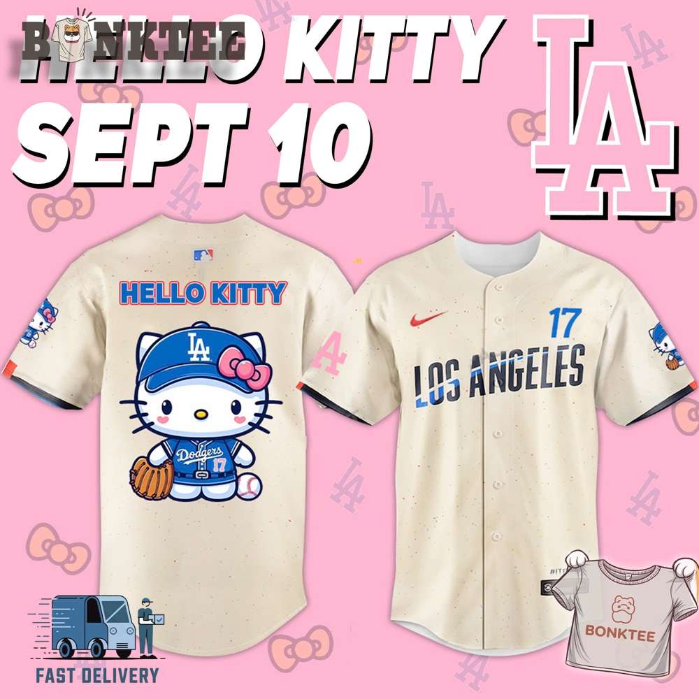 Los Angeles Dodgers X Hello Kitty Sept 10 Baseball Jersey For Fans Los Angeles Dodgers X Hello Kitty Sept 10 Baseball Jersey For Fans
